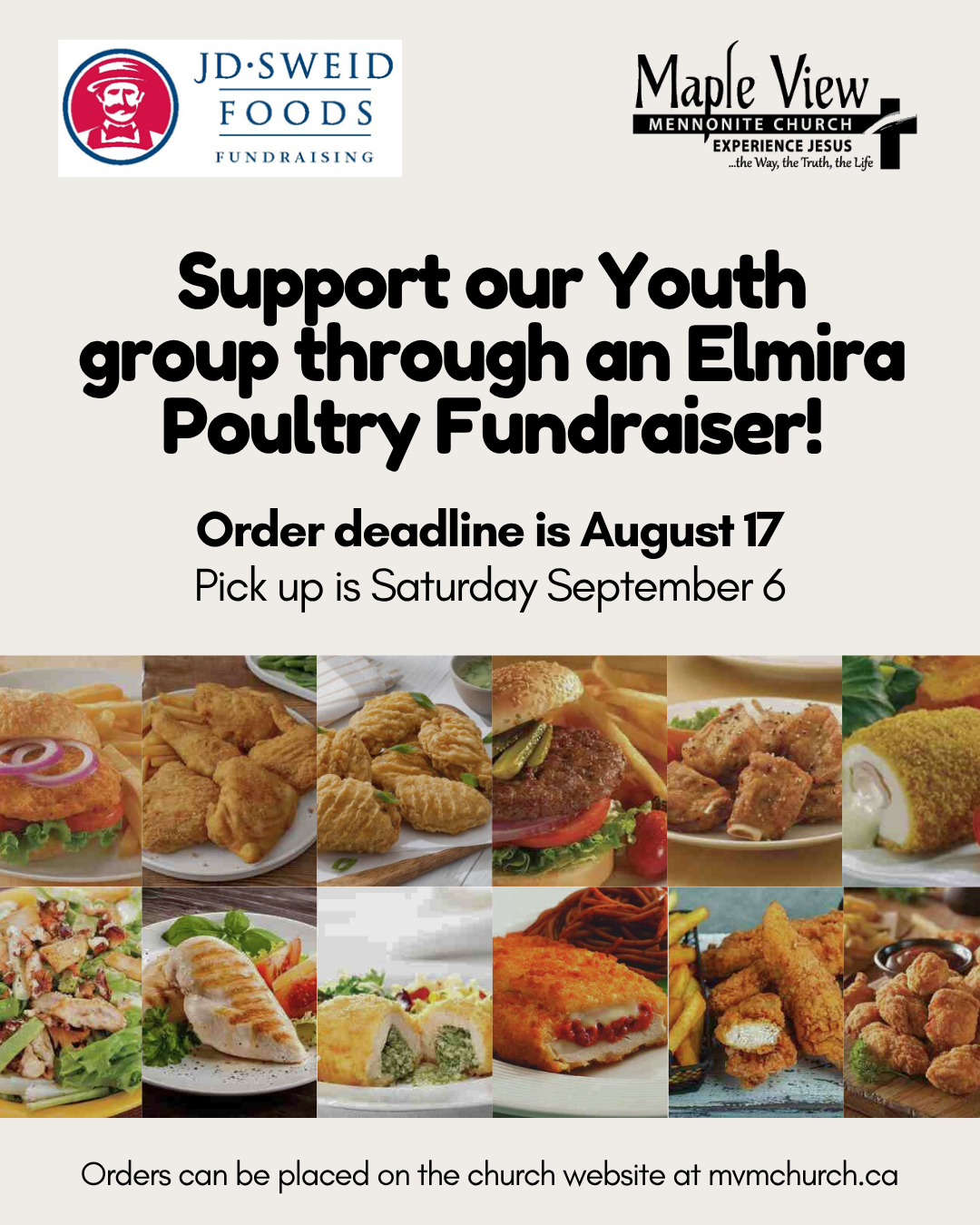 Support our Youth group through an Elmira Poultry Fundraiser! (1)